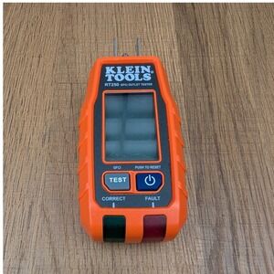 Klein Tools RT250 GFCI Outlet Tester Digital LCD Display Orange Black 135V CATII